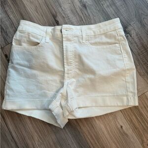 Old Navy White Shorts High Rise Wow Size 8 NWOT